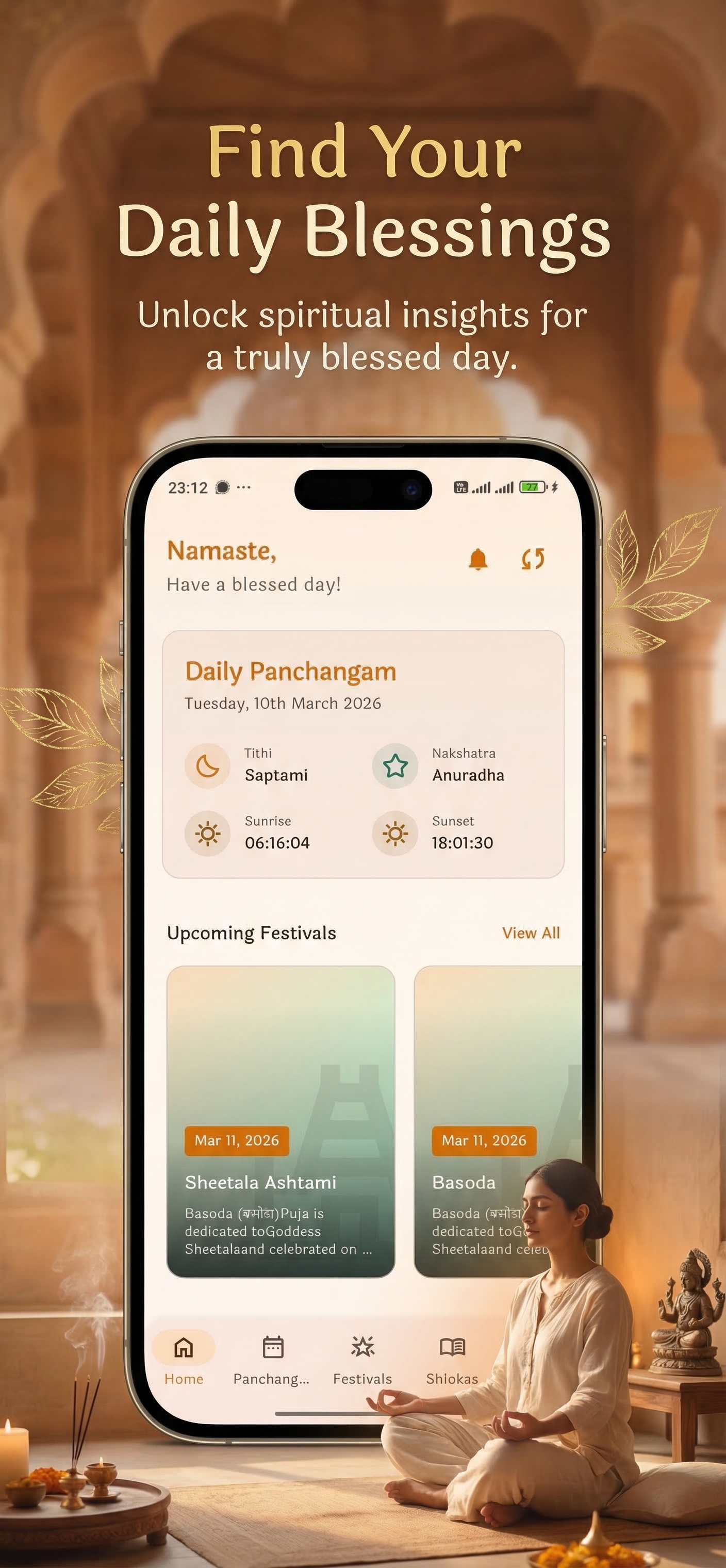 Bhakti365 Dashboard Mockup